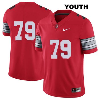 Youth NCAA Ohio State Buckeyes Brady Taylor #79 College Stitched 2018 Spring Game No Name Authentic Nike Red Football Jersey RZ20B13TT